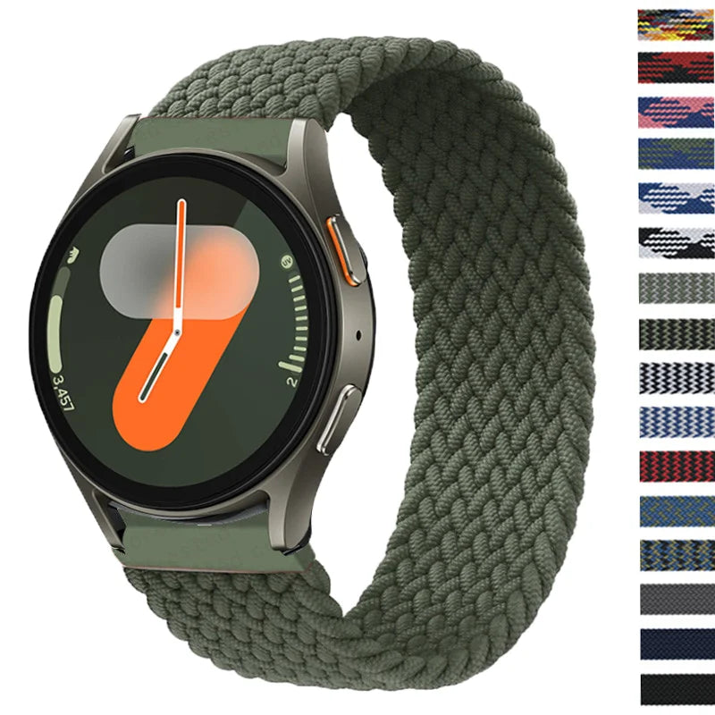 Braided solo loop for Samsung Galaxy Watch 7 44mm 40mm Strap correa Bracelet Galaxy Watch 4 6 Classic 5 pro 45MM 20MM 22MM band