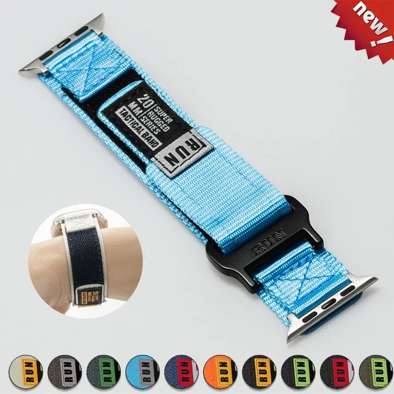 Sport Nylon band for Apple Watch band 45mm 44mm 40mm 41mm 42mm 46mm 49mm Nylon band Apple Watch Series 10 9 8 7 SE Ultra Correa