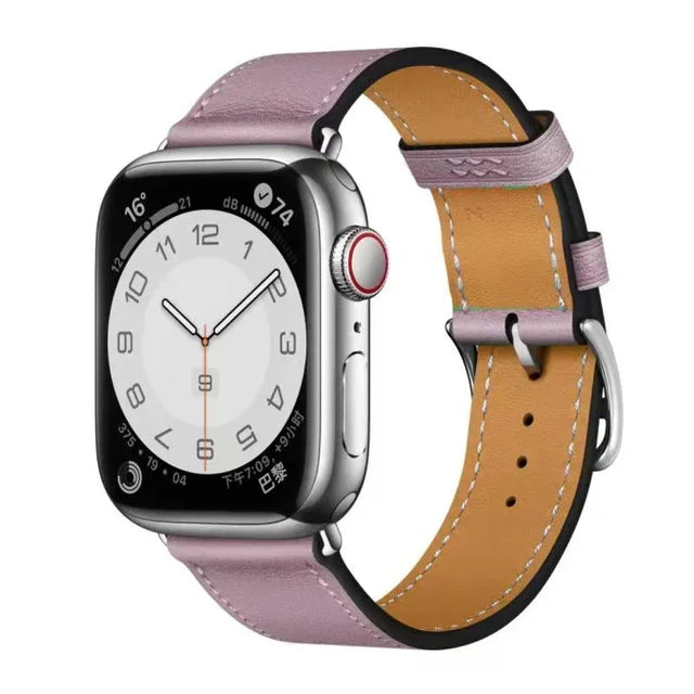 Leather band For Apple Watch Ultra 2 49mm 9 8 7 45mm 41mm High quality business wristband For Apple Watch 6 5 4 3 SE 44mm 40mm 42mm