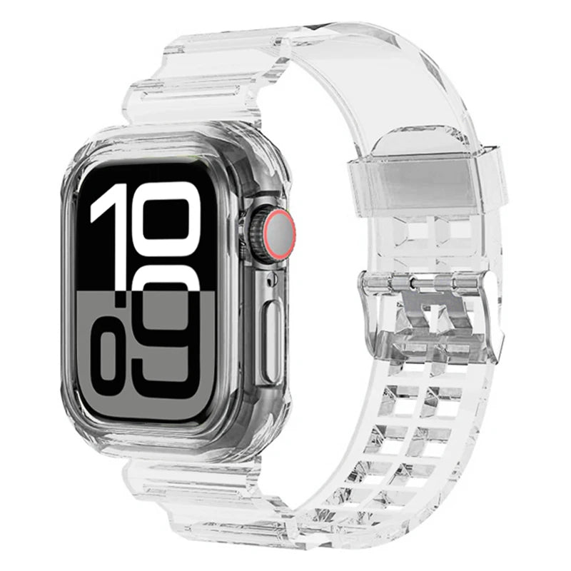 TPU Case+band for Apple Watch band 46mm 42mm 45mm 44mm 40mm 41mm Rubber Cover+band correa Apple Watch Series 10 9 8 7 6 5 4 3 SE