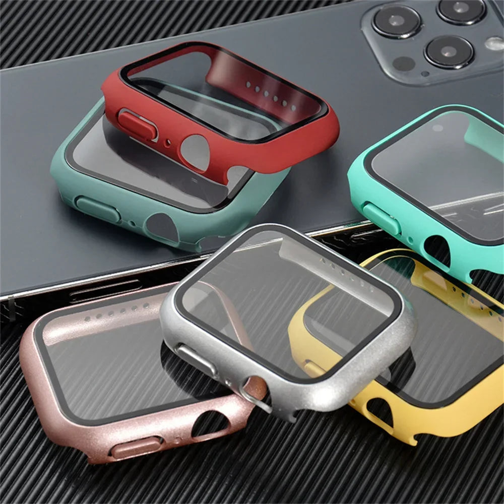 Watch band+Case+glass For Apple Watch band 44mm 40mm 38mm 42mm Candy band Apple Watch Ultra 2 49mm serie 9 8 7 6 5 4 3 SE 41mm 45mm