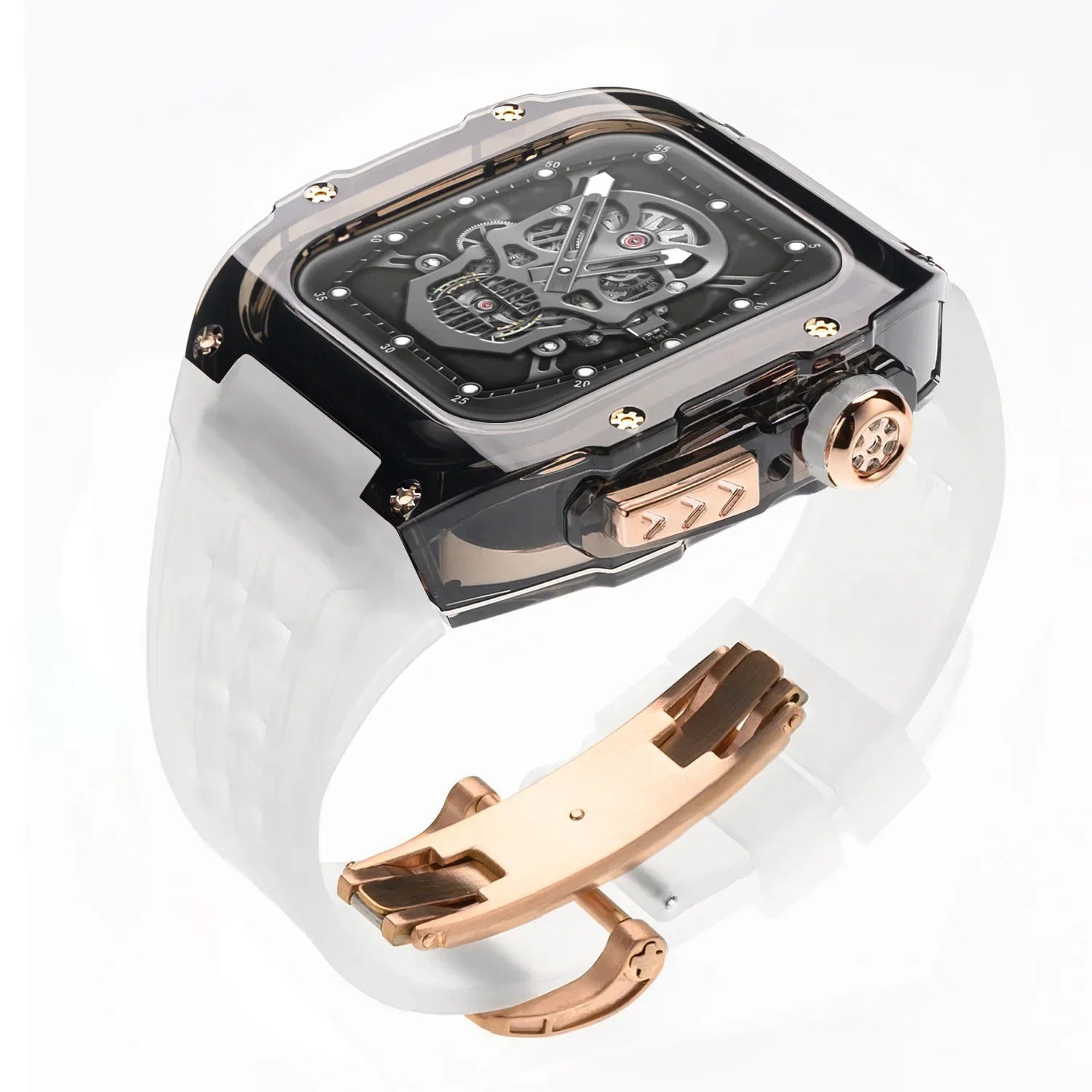 Transparent Case+band For Apple Watch Ultra 49mm band Full Cover band Modification Kit For Apple Watch SE 9 8 7 6 5 4 45mm 44mm