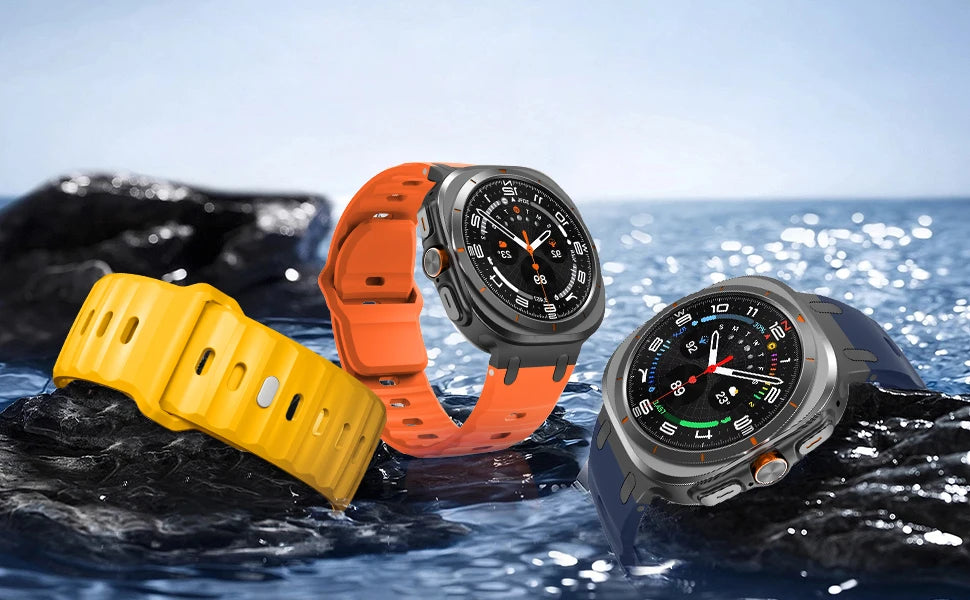 Metal+Silicone Band For Samsung Galaxy Watch Ultra 47mm Accessories Sport wrist belt Bracelet correa Galaxy Watch7 8 Ultra Strap