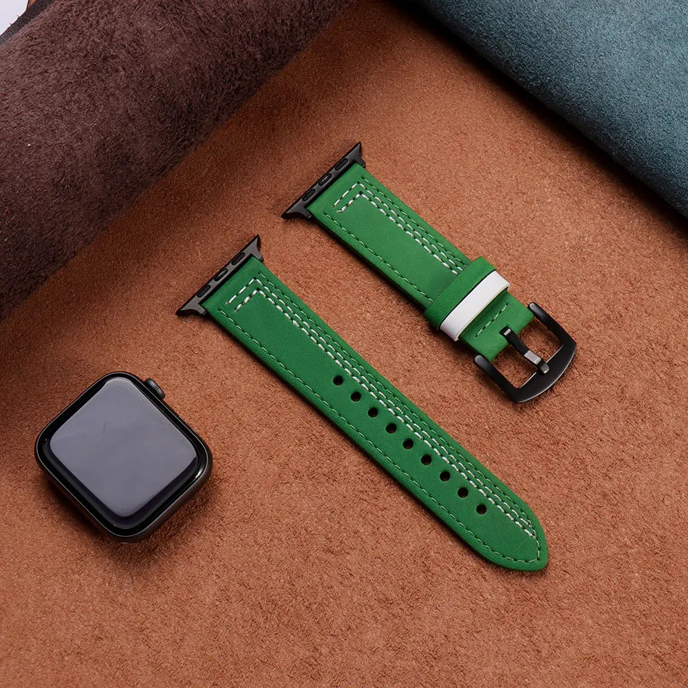 Leather loop band For Apple Watch Ultra 2 band 44mm 45mm 49mm 40mm 42mm 38mm 41mm sport band Apple Watch Series 9 8 7 3 4 5 6 se