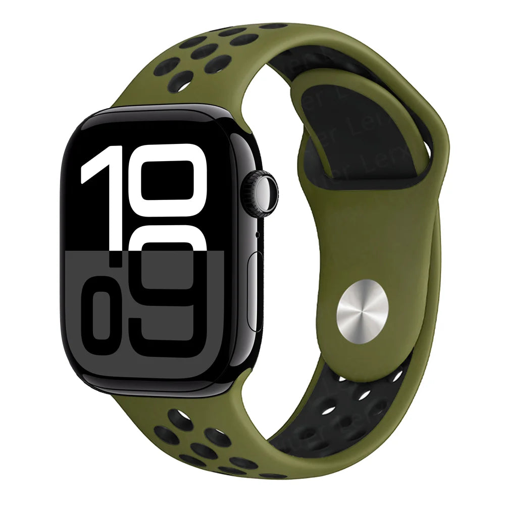 Official band For Apple Watch band 11 42mm 46mm 44mm 41mm 40mm 45mm Silicone band Apple Watch 10 9 8 7 6 5 SE 3 Ultra 3 2 49mm