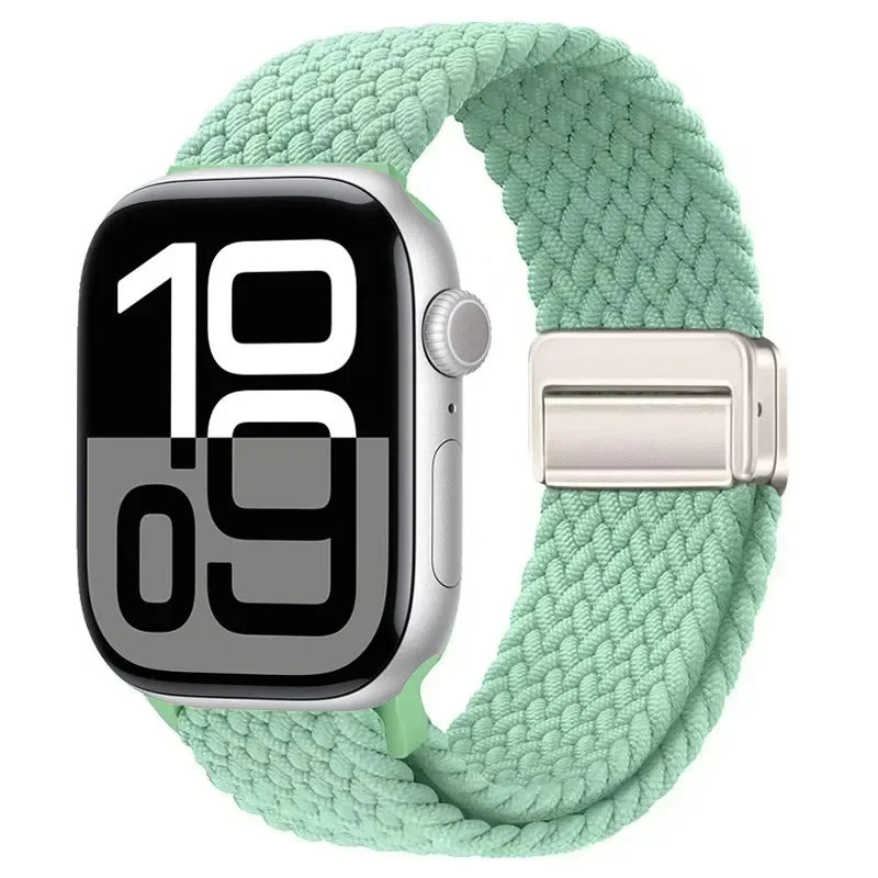 Nylon Braided Loop band for Apple Watch Ultra 3 2 49mm 11 10 42mm 46mm 9 8 7 45mm 41mm Magnetic band Apple Watch 6 5 SE 44mm 40mm band