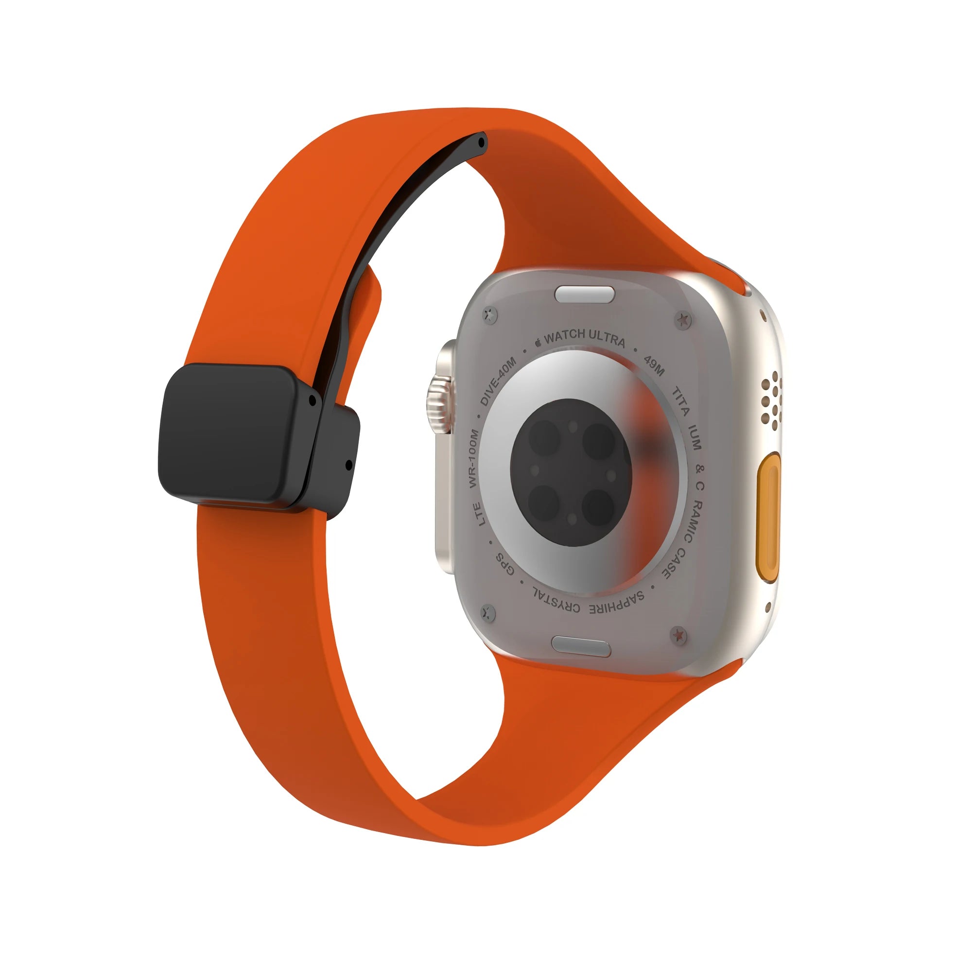 Women Slim Silicone band Magnetic Buckle band For Apple Watch Ultra 2 49mm 45mm 41mm 44mm 42mm 40mm 38mm 9 8 7 SE 6 5 4