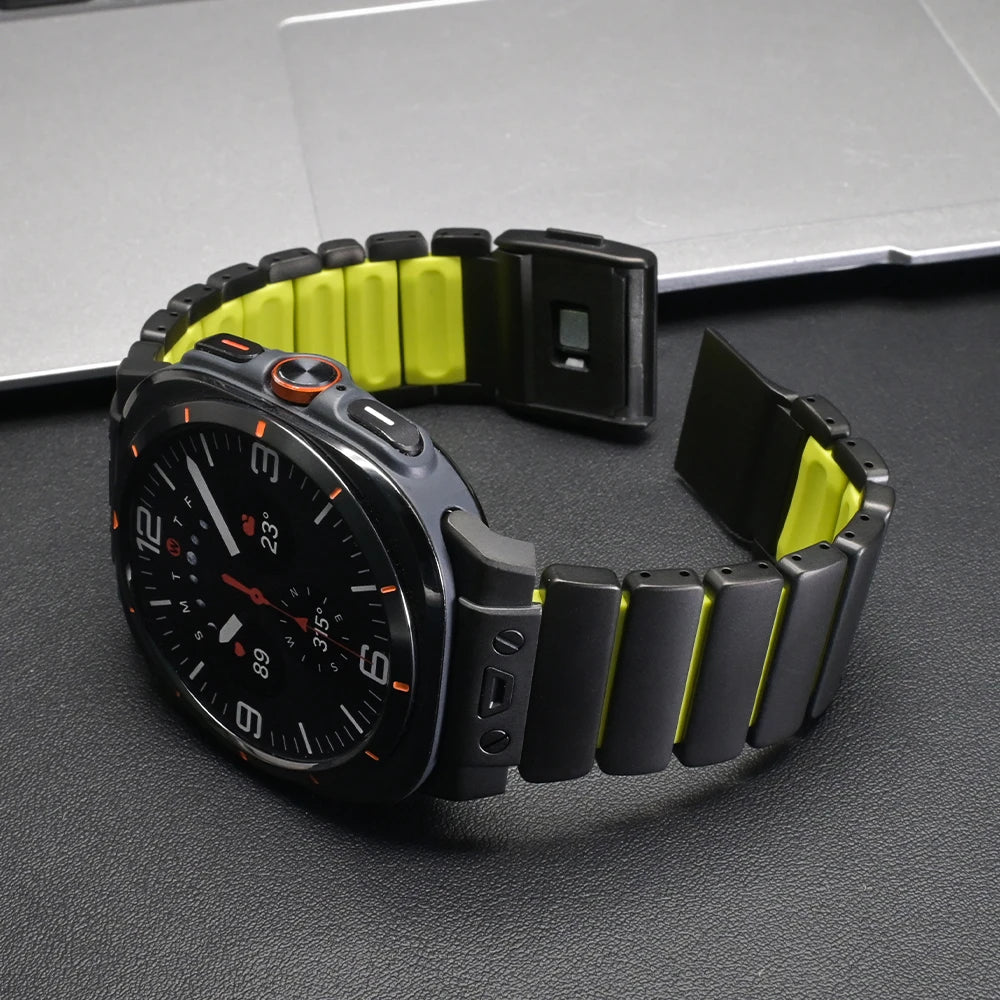 Titanium Watchband for Samsung Galaxy Watch Ultra 2025 47mm Luxury Rubber Strap for GALAXY WATCH ULTRA 47mm 2024 Men Metal Band