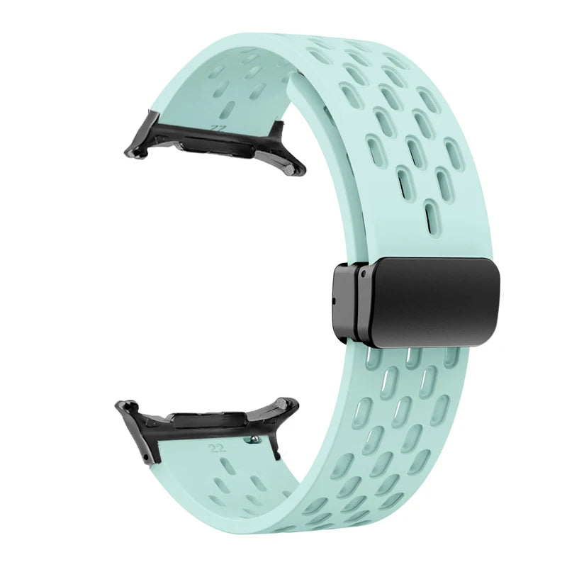 Silicone Strap for Samsung Galaxy Watch 8 40mm 44mm 8 Classic 46mm Magnetic Buckle Band Breathable Watchband No Gaps Bracelet