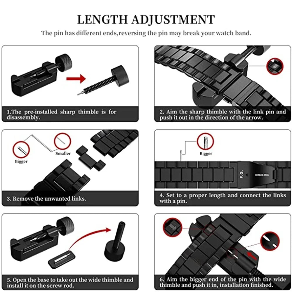 Stainless Steel band for Apple Watch band Ultra 2 49mm 46mm 45mm 41mm 44mm 42mm metal band Apple Watch Series 10 9 8 7 SE 6 5 4