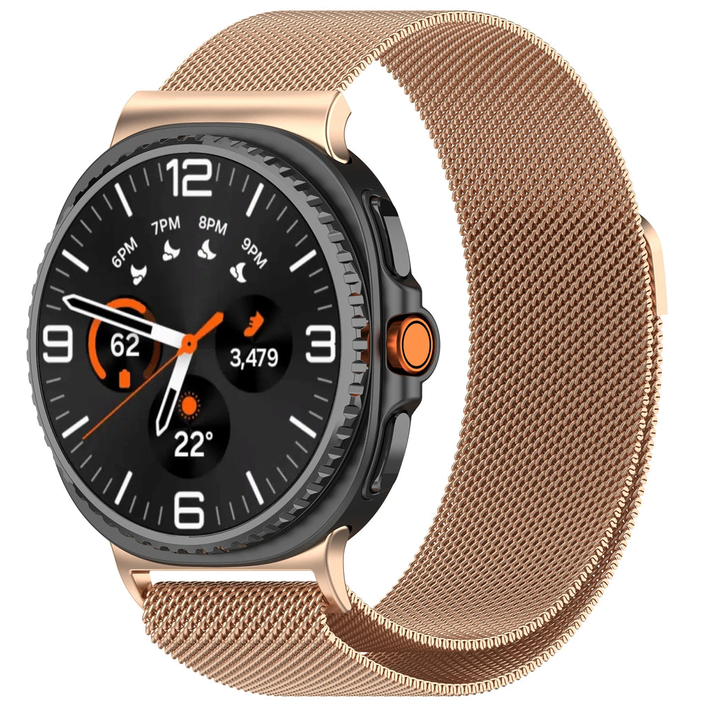 Milanese Magnetic Strap for Samsung Galaxy Watch 8 44mm 40mm Classic 46mm Metal Breathable Replaceable Galaxy Watch Ultra 47mm
