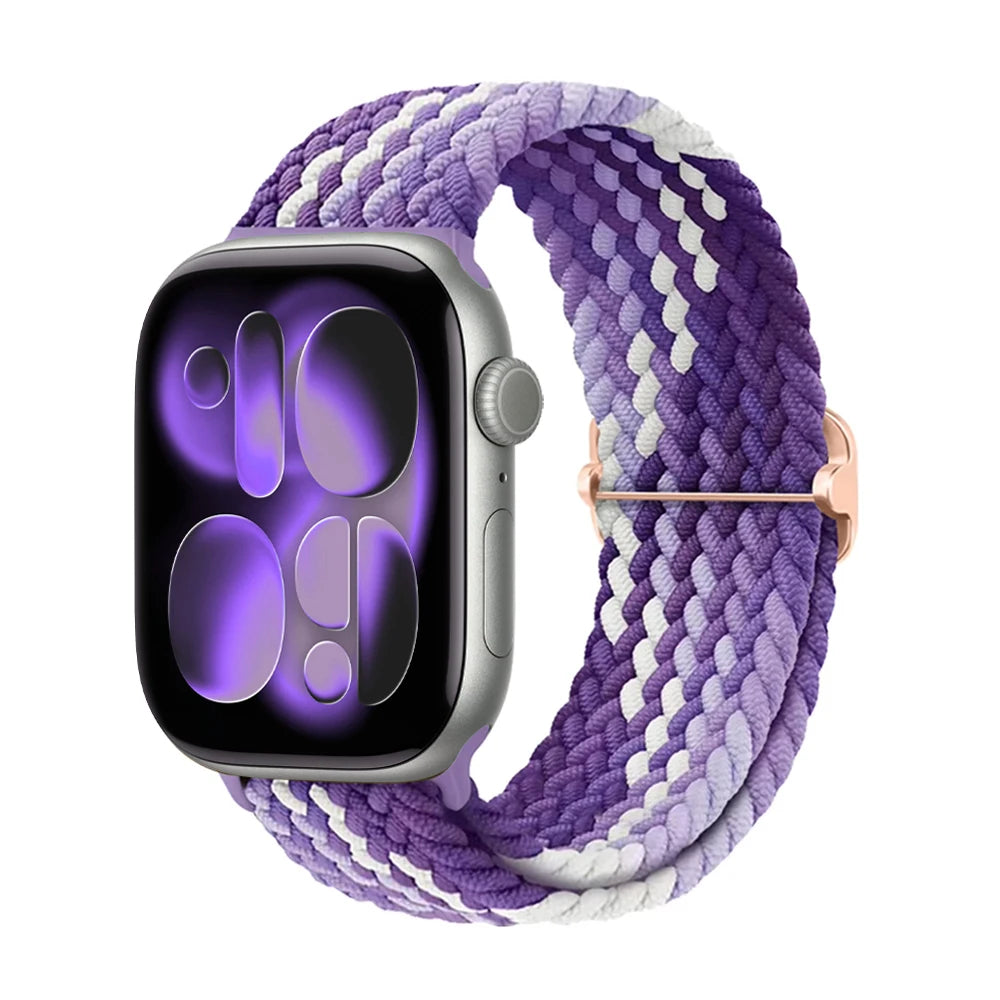 band for Apple Watch 11 band 42mm 46mm 44mm 40mm 45mm Apple Watch Ultra 3 49mm Elastic Braided band correa Series 10 9 8 7 6 SE