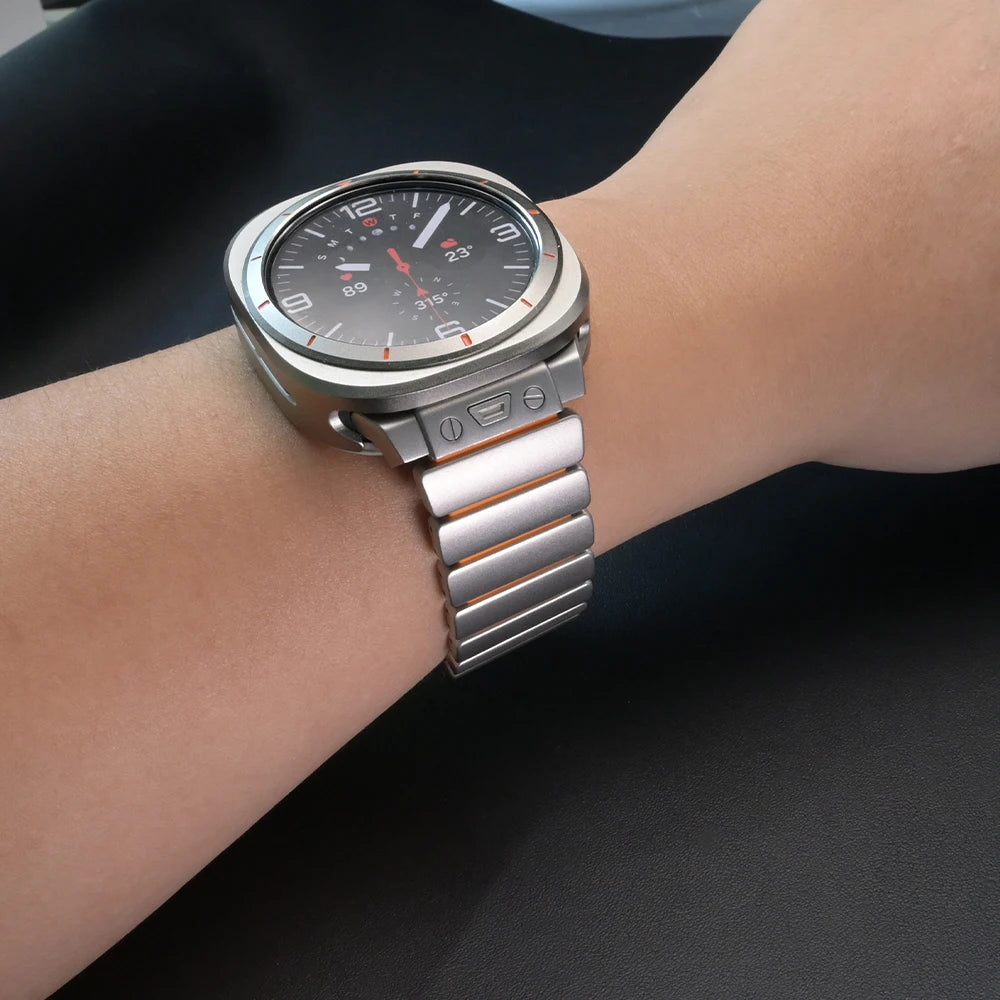 Titanium Strap for Samsung Galaxy Watch 8 Ultra 2025 Watchband Rubber Metal Band for Samsung Galaxy Watch Ultra 47mm 2024 Correa