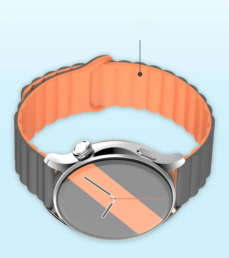 silicone strap For Samsung Galaxy watch 7/6/5/4/5pro/6-4 Classic/FE 20mm 22mm band Magnetic Loop bracelet huawei GT 4-3-pro-2e