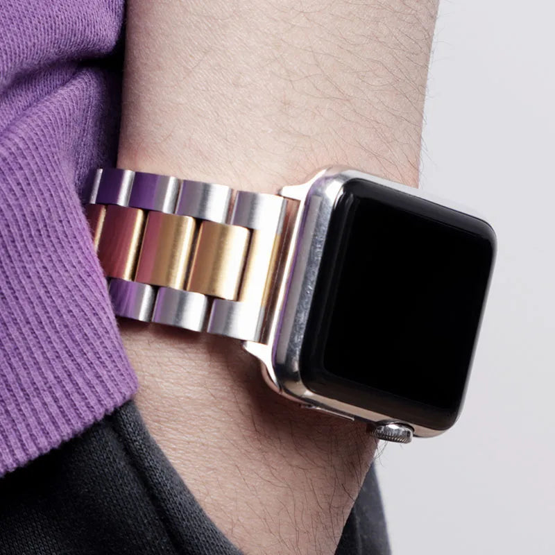 Compatible with Apple Watch 38mm 40mm 41mm 42mm 44mm 45mm 49mm , Business Stainless Steel metal Watch Band,Suitable for Apple Watch SE 98765