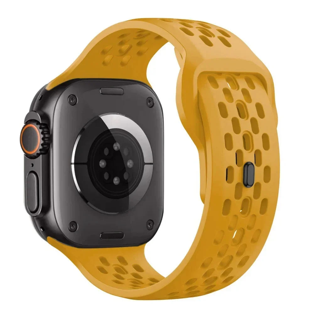 Sport Silicone band for Apple Watch Ultra 2 1 10 42mm 46mm 49mm Soft Breathable band Wristband Apple Watch Series 9 8 7 6 5 4 SE Band