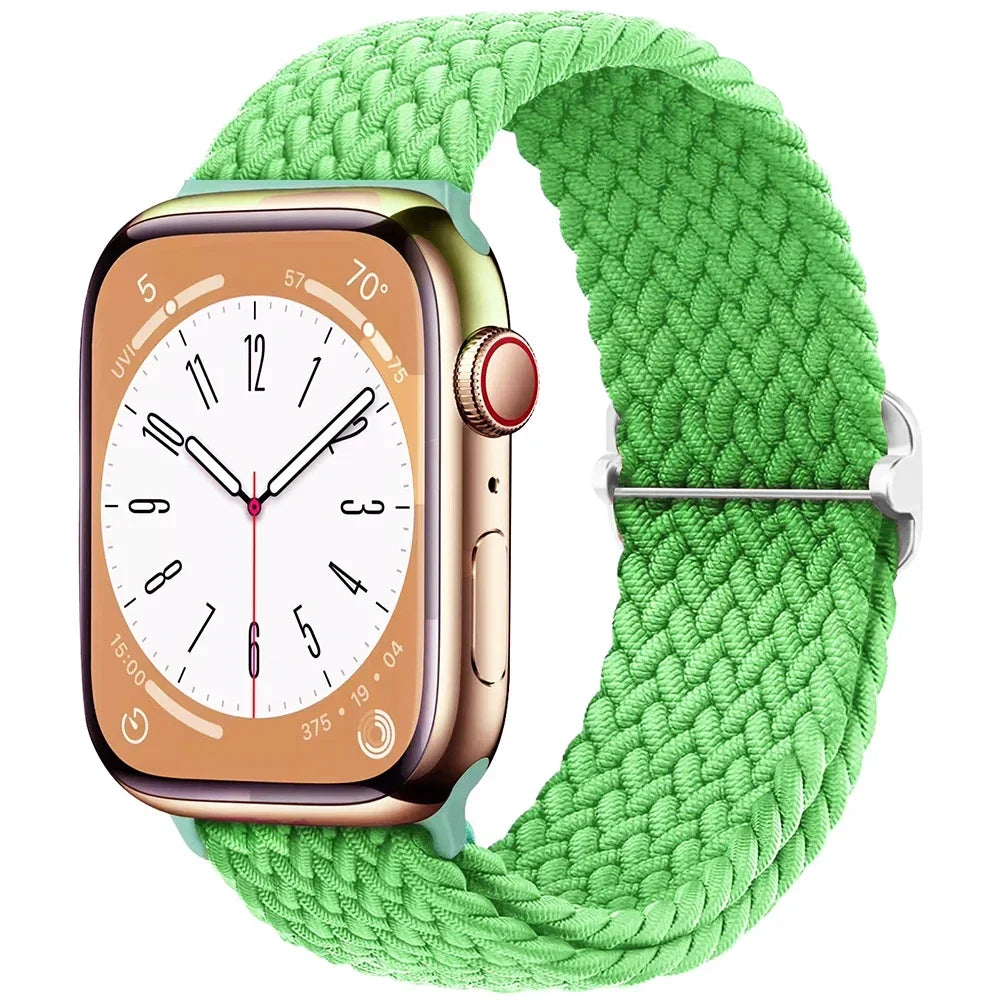 Braided band For Apple Watch band 45mm Ultra 2 49mm 44mm 40mm 41mm 42mm 46mm Elastic adjustable band Series 10 9 8 7 3 5 SE 6 4
