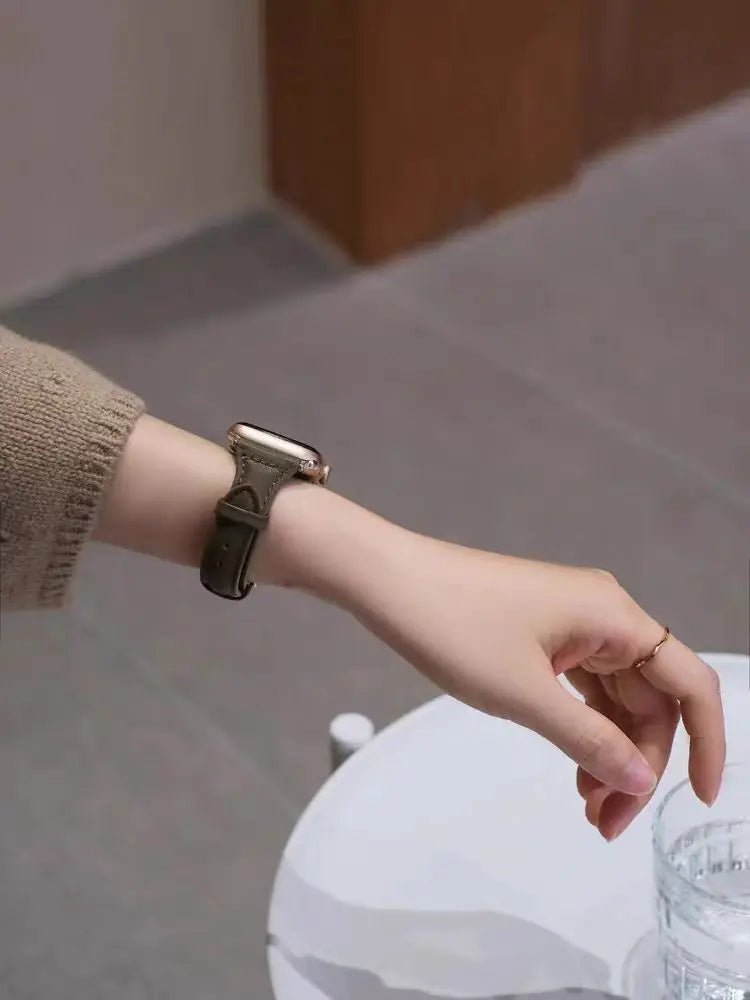 For Apple Watch band women Ultra 11 10 9 8 7 6 5 4 3 2 1 SE 38mm 40mm 41mm 42mm 44mm 45mm 46mm Leather Loop