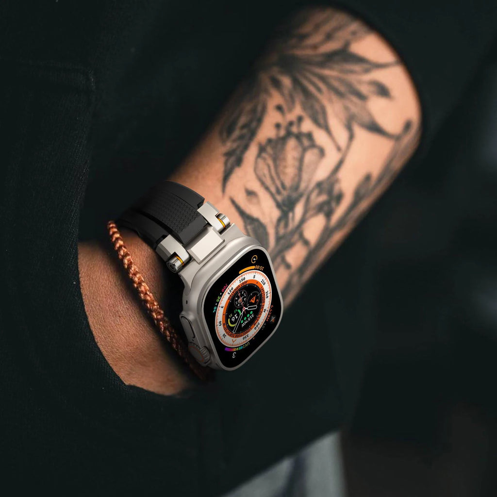 Men's Sport TPU band for Apple Watch band Ultra 2 49mm 46mm 45mm 44mm 42mm Silicone band for Apple Watch Series 10 9 8 7 6 5 4