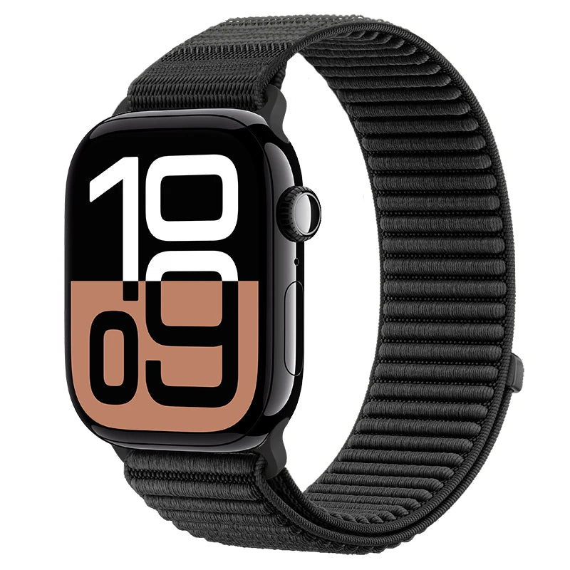 Sport band For Apple Watch 11 10 42mm 46mm Ultra 3 49mm Nylon Loop band For Apple Watch SE 3 40mm 44mm 9 2 8 7 38mm 41mm 45mm Watchand