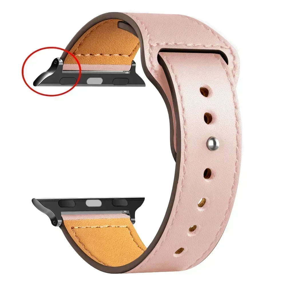 Sport loop Leather band For Apple Watch band 41mm 45mm 42mm 46mm 40mm 44mm band Apple Watch Series 10 9 8 7 4 5 6 SE Ultra 2 49mm