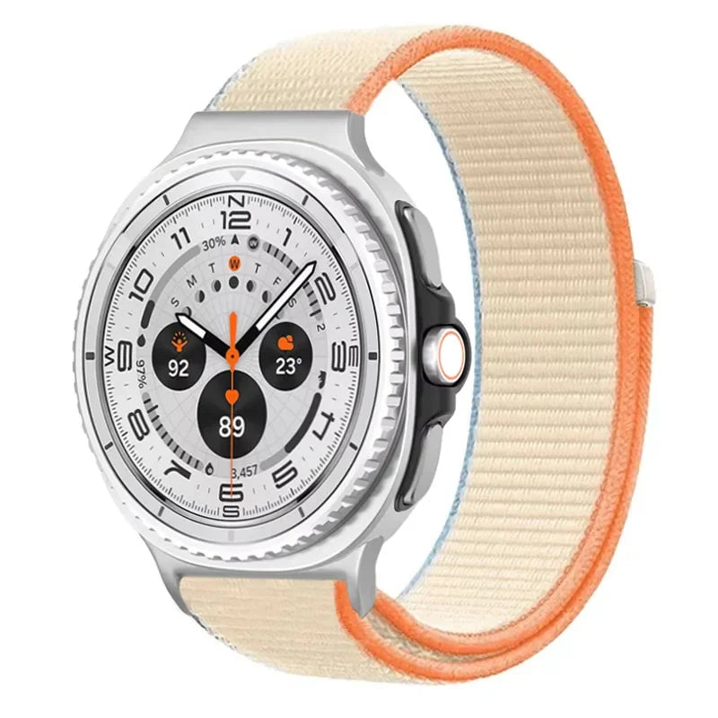 Official Nylon Strap For Samsung Galaxy Watch 8 40mm 44mm Metal Connecting Wristband Bracelet Samsung Galaxy 8 Classic 46mm Band