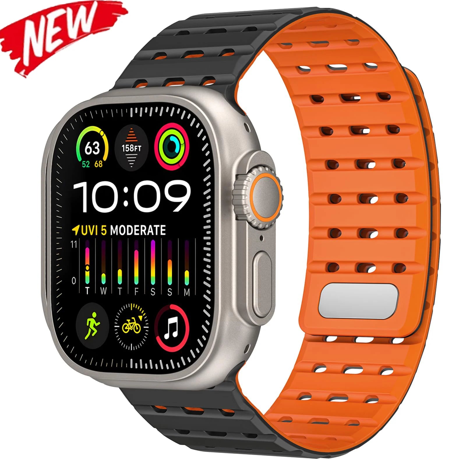 Magnetic band For Apple Watch Ultra 3 49mm 44mm 45mm 38mm 42mm 41mm belt Silicone band Apple Watch Series11 10 8 7 6 5 9 SE band