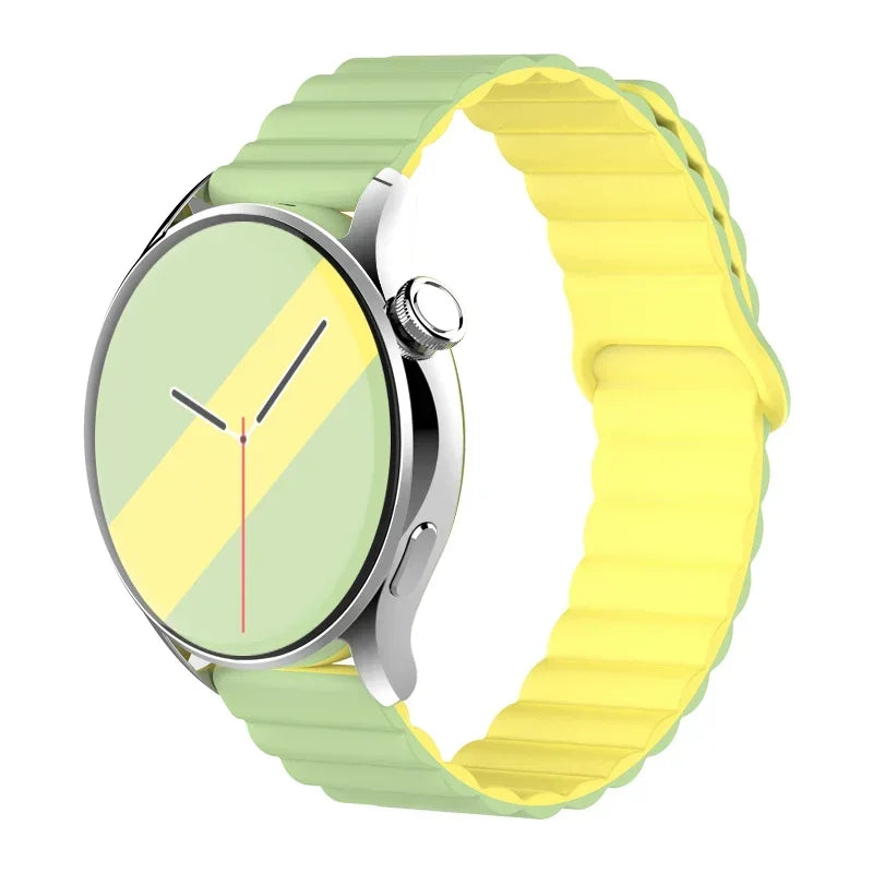 silicone strap For Samsung Galaxy watch 7/6/5/4/5pro/6-4 Classic/FE 20mm 22mm band Magnetic Loop bracelet huawei GT 4-3-pro-2e