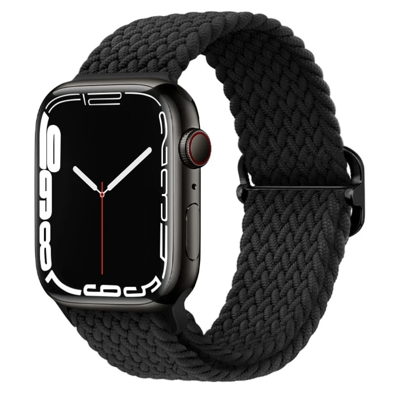 Braided Solo Loop band For Apple Watch band 40mm 44mm 45mm 41mm 38mm 42mm 49mm band correa Apple Watch Series Ultra 9 8 7 6 5 SE