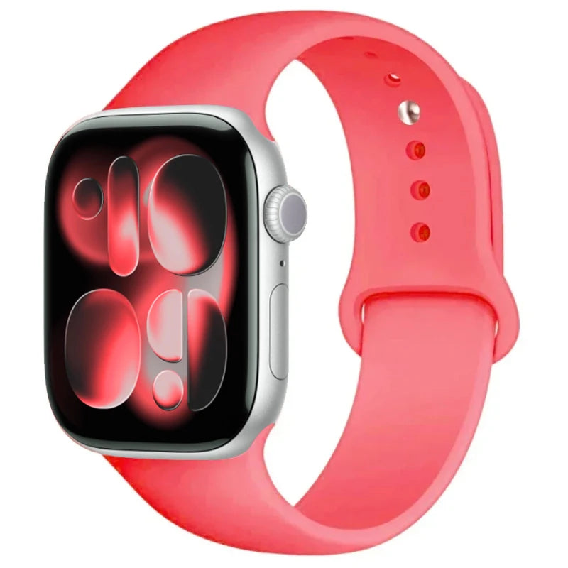 For Apple Watch band 46mm 42mm 45mm 44mm 40mm Silicone sport band Apple Watch Series 11 10 8 7 6 5 4 SE 9 Ultra 3 2 49mm band