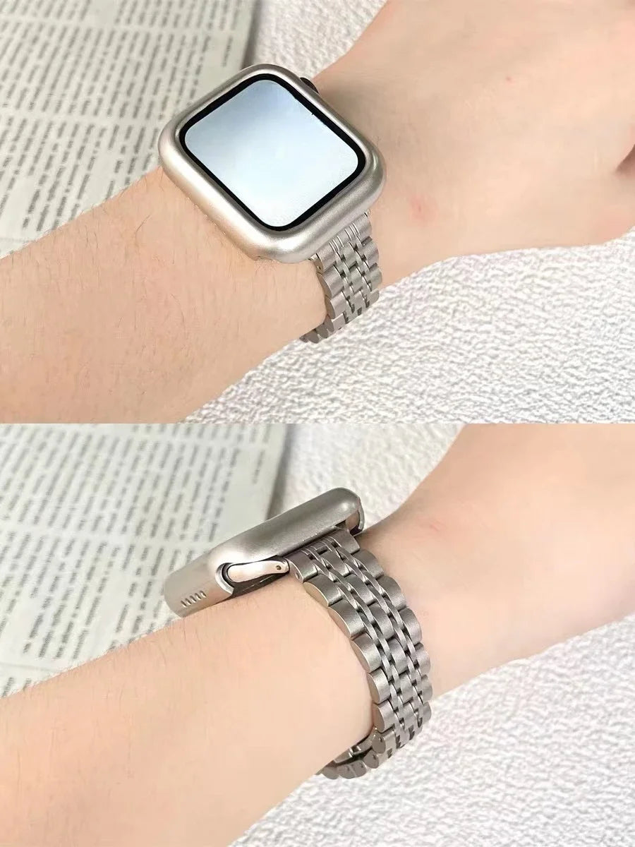 Women Slim metal band For Apple Watch 8 7 41mm 45mm Stainless Steel band Apple Watch Ultra 49mm 6 5 4 3 SE2 44mm 40mm 42mm Band