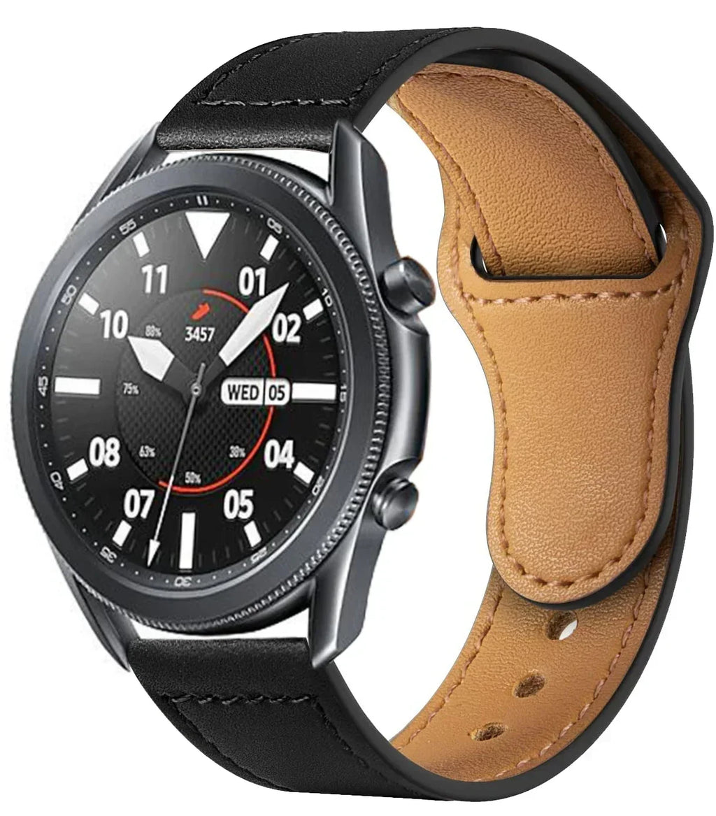 Leather strap For Samsung Galaxy watch 7/6/5/pro/4/Classic/Active 2 20mm 22mm bracelet Huawei GT/Amazfit GTS/GTR 4/3/2 mini Band