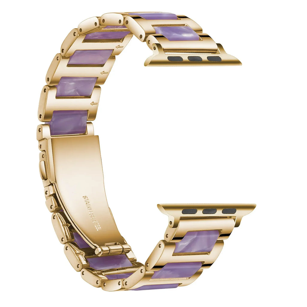 Resin+Metal band For Apple Watch 49mm 46mm 42mm 45mm 44mm 42mm 41mm 40mm 38mm band Wristband Apple Watch Ultra 10 9 8 7 6 5 4 SE