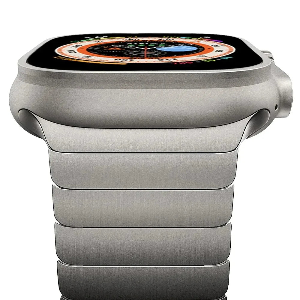 Link band Correa For Apple Watch Ultra 2 band 49mm Series 10 9 8 7 6 5 4 SE 45mm 41mm 44mm Stainless Steel band for Apple Watch 42mm 46mm