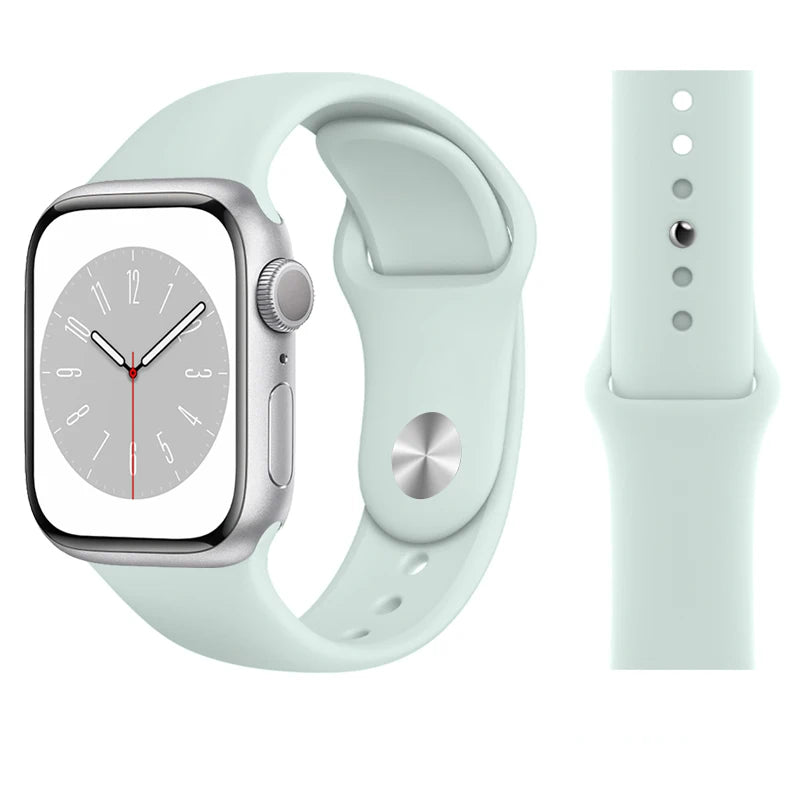 Official Silicone band for Apple Watch band Ultra 2 49mm 44mm 40mm 41mm 45mm 38mm Sport band Apple Watch Series 9 7 5 SE 10 42mm 46mm