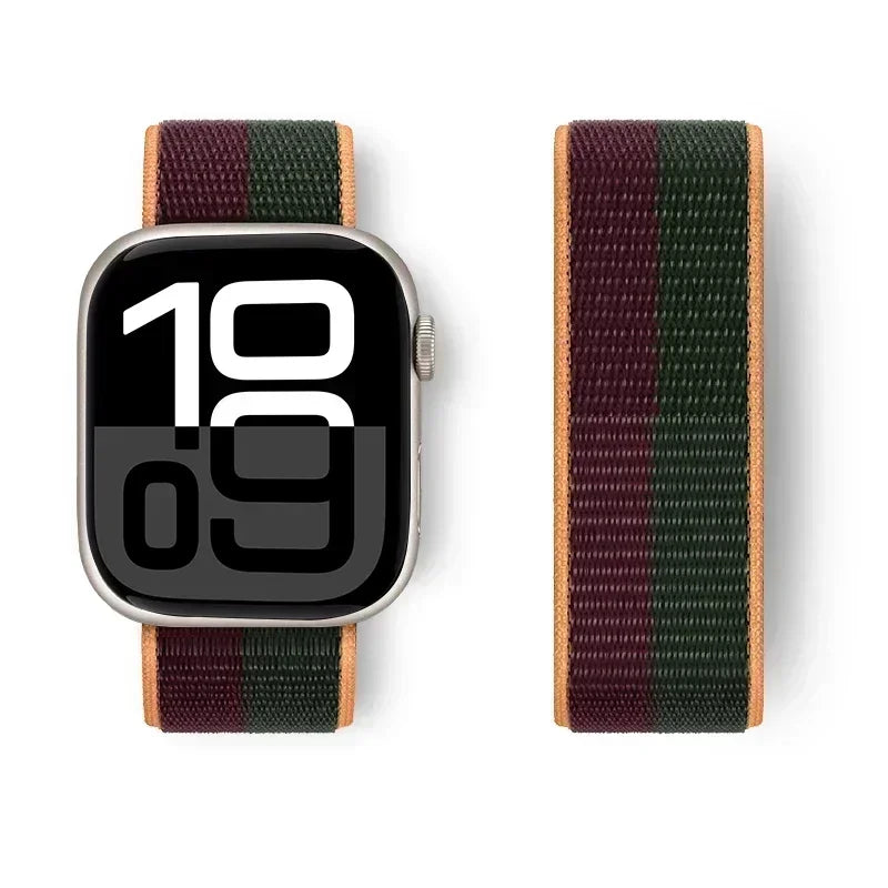 Nylon Loop For Apple Watch band 44mm 40mm 45mm 41mm 42mm 38mm 45mm sport band Apple Watch Series 9 8 7 SE 6 5 3 Ultra 2 49mm band