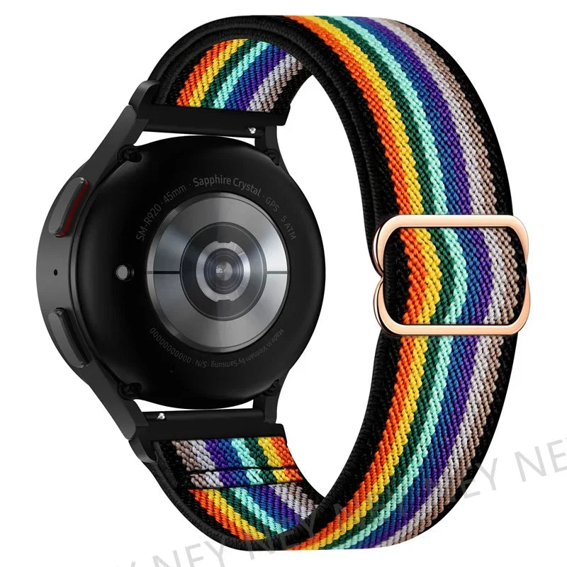 20mm 22mm strap For Samsung Galaxy watch 7 classic 46mm/6 Classic/Gear S3/4/5 pro 44mm 40mm Nylon Elastic Huawei GT 2/3 Pro band
