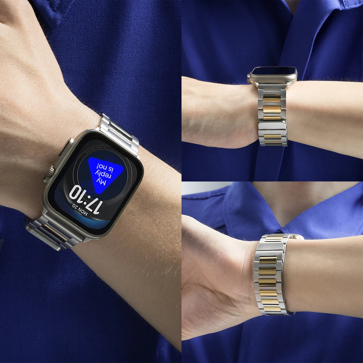 Magnetic Stainless Steel band for Apple Watch band 46mm 45mm 44mm 49mm metal belt band for Apple Watch 10 9 8 7 6 3 5 SE Ultra 2