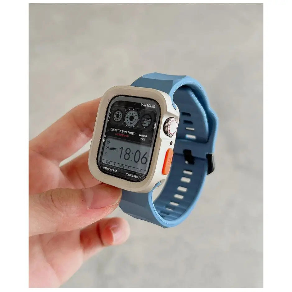 Silicone Case+band For Apple Watch band Series 10 8 9 7 6 SE 5 4 band Correa Apple Watch 46mm 44mm 40mm 45mm 41mm Ultra 49mm