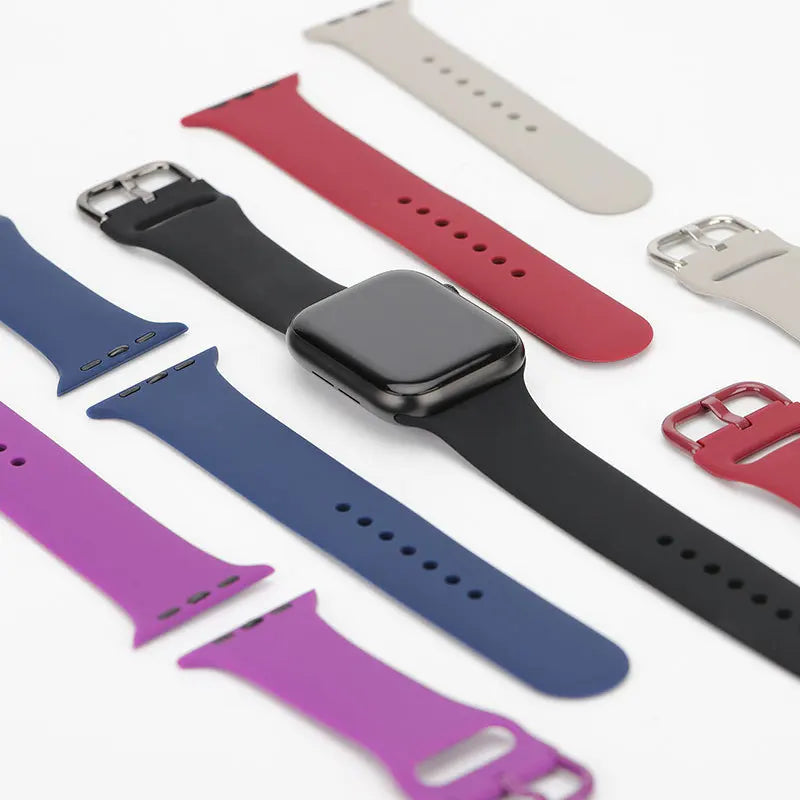 Silicone band For Apple Watch band 49mm 44mm 40mm 46mm 42mm 41mm 45mm Classic Buckle band Apple Watch 11 10 9 8 7 6 5 SE Ultra 3