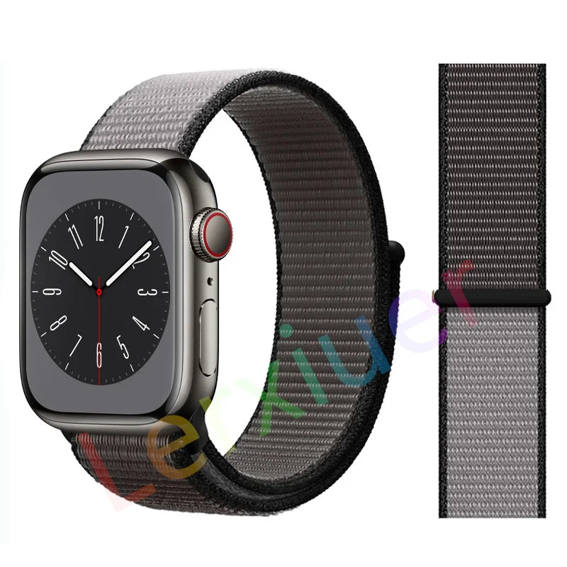 Nylon Loop band for Apple Watch band 46mm 44mm 40mm 42mm 45mm 41mm 49mm 44mm band Apple Watch Series Ultra 2 11 10 9 SE 7 6 5 4
