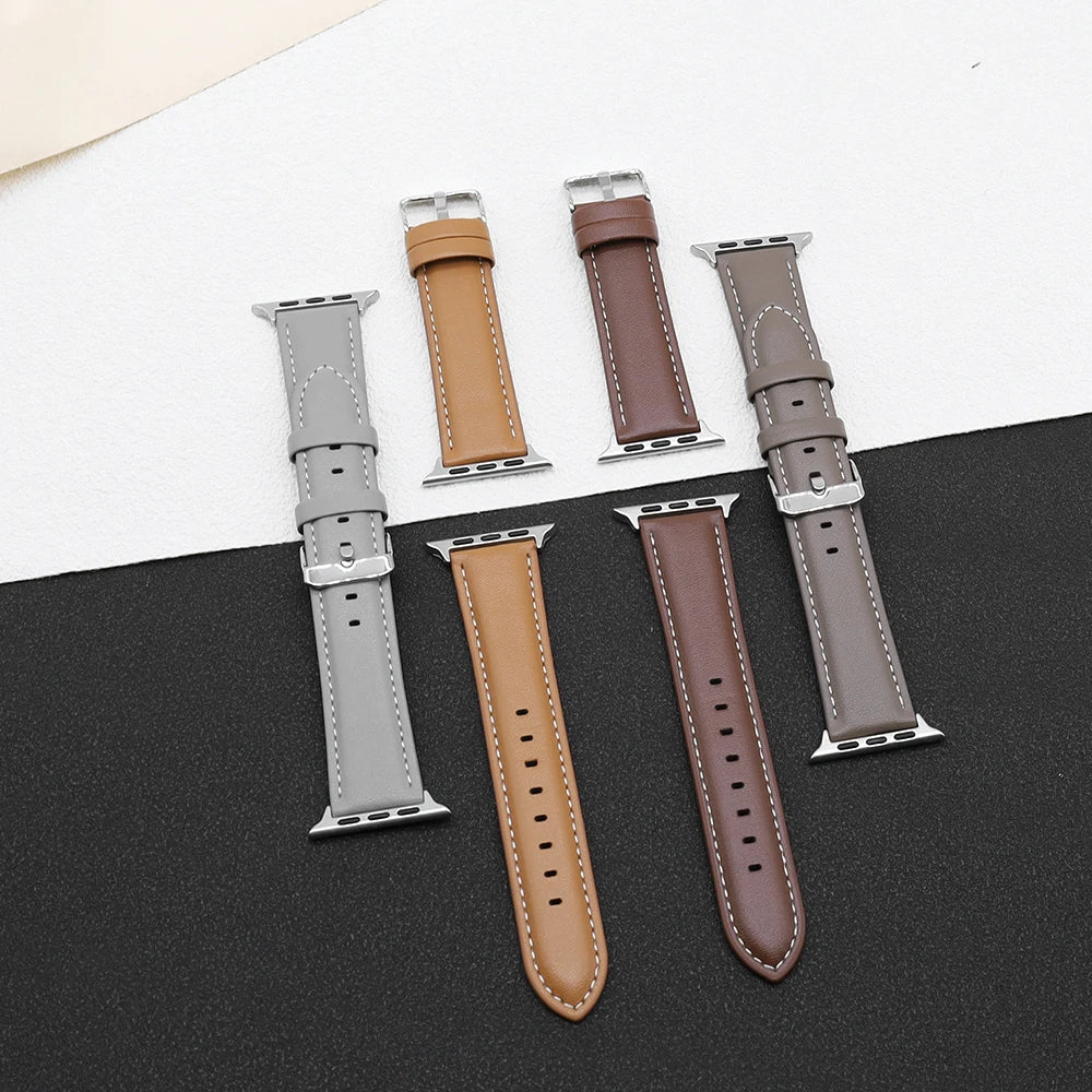 PU Leather band for Apple Watch Series 10 9 7 8 5 6 SE Ultra band 49mm 46mm 44mm 40mm 45mm 41mm 42mm Apple Watch Wristbands