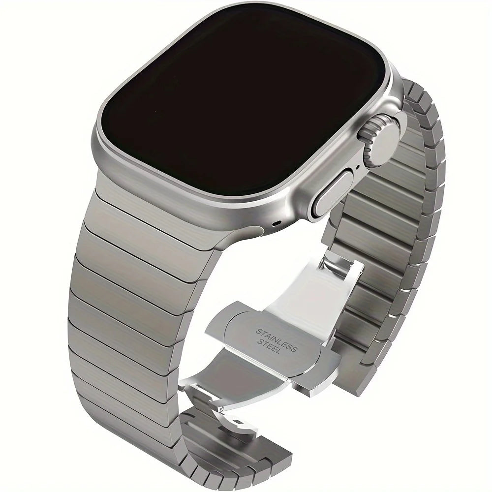 Titanium band For Apple Watch band 40mm 46mm 42mm 44mm 45mm 49mm Stainless Steel Wristband For Apple Watch Series 11 10 9 8 7 6 5 4 SE 3 Ult