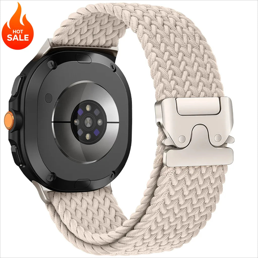 Parachute Buckle Elastic Nylon Strap for Samsung Galaxy Watch 8 40/44mm Luxury Band for Galaxy 8 Classic 46mm Sport Bracelet