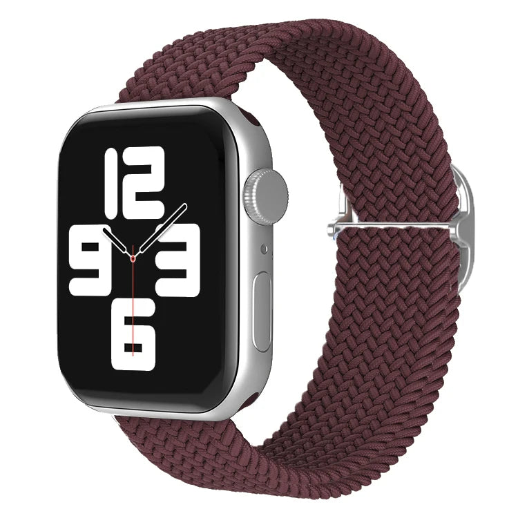 Braided Loop For Apple Watch band 49mm 44mm 45mm 41mm 42mm 38mm 40mm Elastic Solo band Apple Watch Ultra Series 7 SE 3 6 8 Band