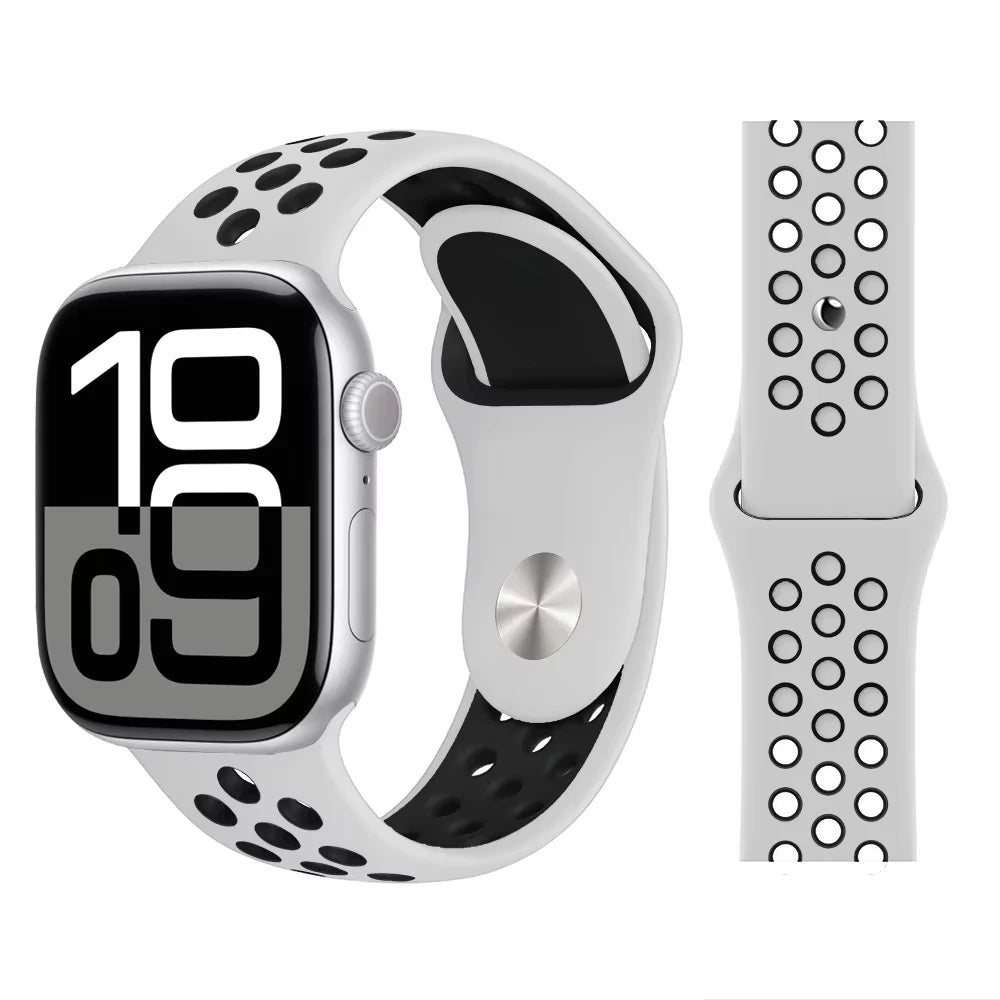 Official band For Apple Watch band 11 42mm 46mm 44mm 41mm 40mm 45mm Silicone band Apple Watch 10 9 8 7 6 5 SE 3 Ultra 3 2 49mm