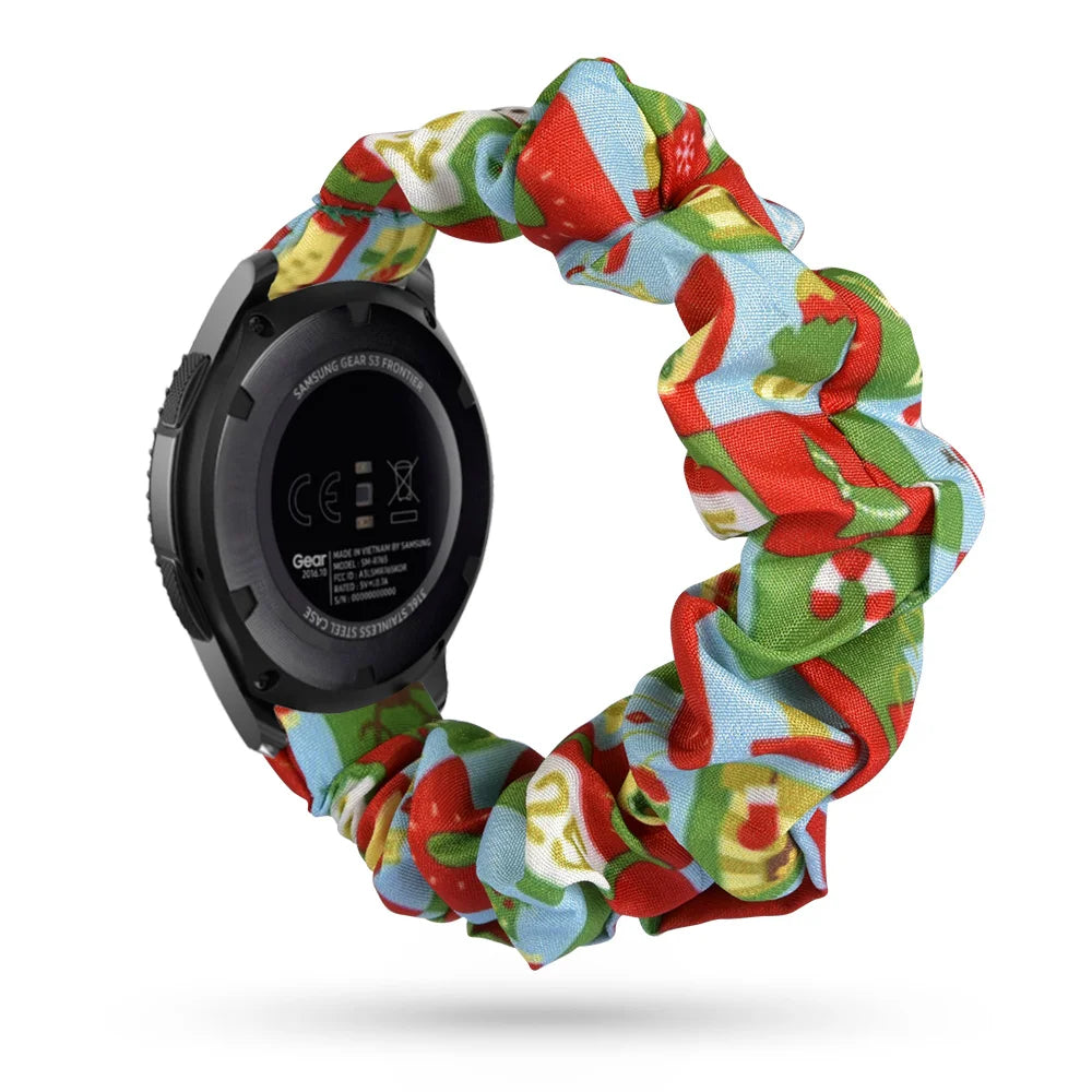 Scrunchie Strap For Samsung Galaxy watch 7/4/5/6 pro 45mm classic 47mm 43mm SOLO LOOP belt correa bracelet HUAWEI GT 2 2e 3 band