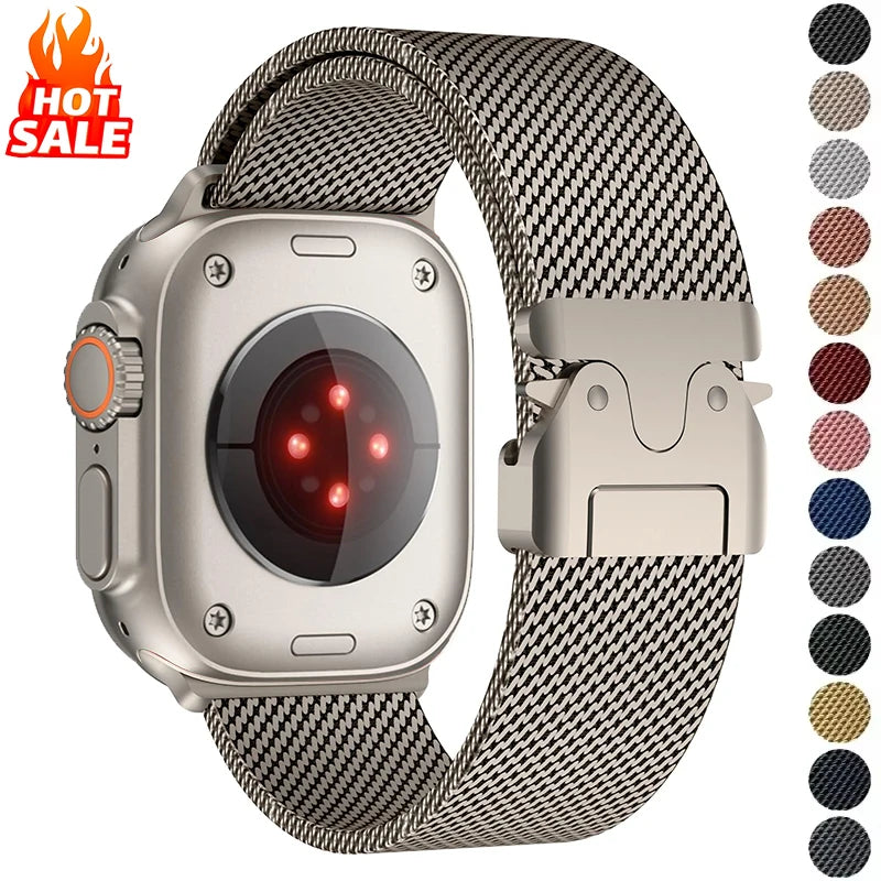 Milanese band for Apple Watch band Ultra 2 49mm 46mm 42mm 44mm 45mm 41mm 40mm Loop band for Apple Watch Series 10 9 7 8 5 6 SE 5