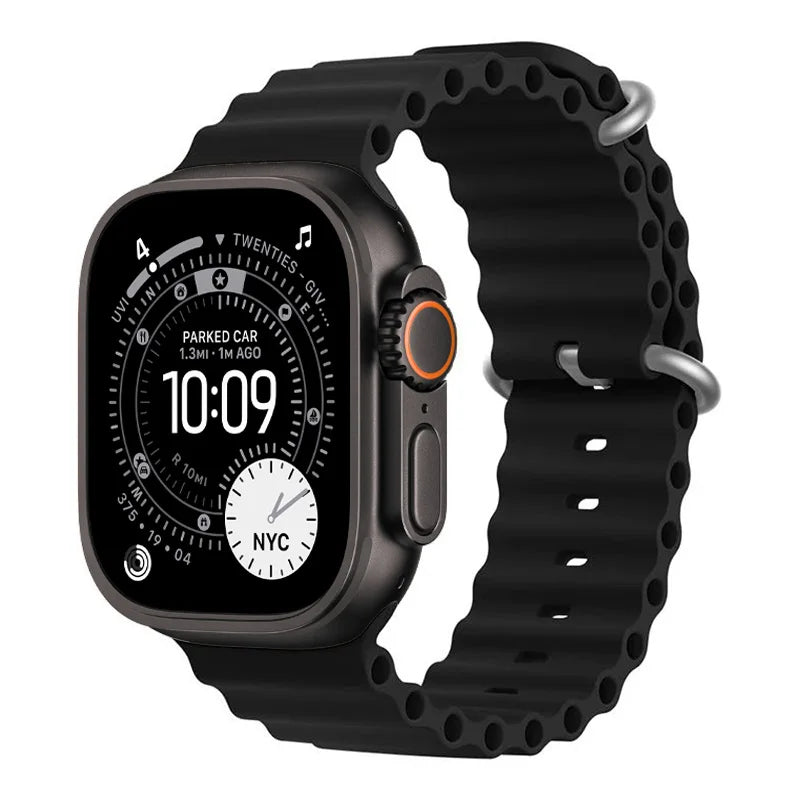 Ocean band for Apple Watch Ultra 3 2 49mm 45mm 46mm 42mm 44mm 40mm Silicone sport band correa Series 11 10 9 7 8 6 SE3 band