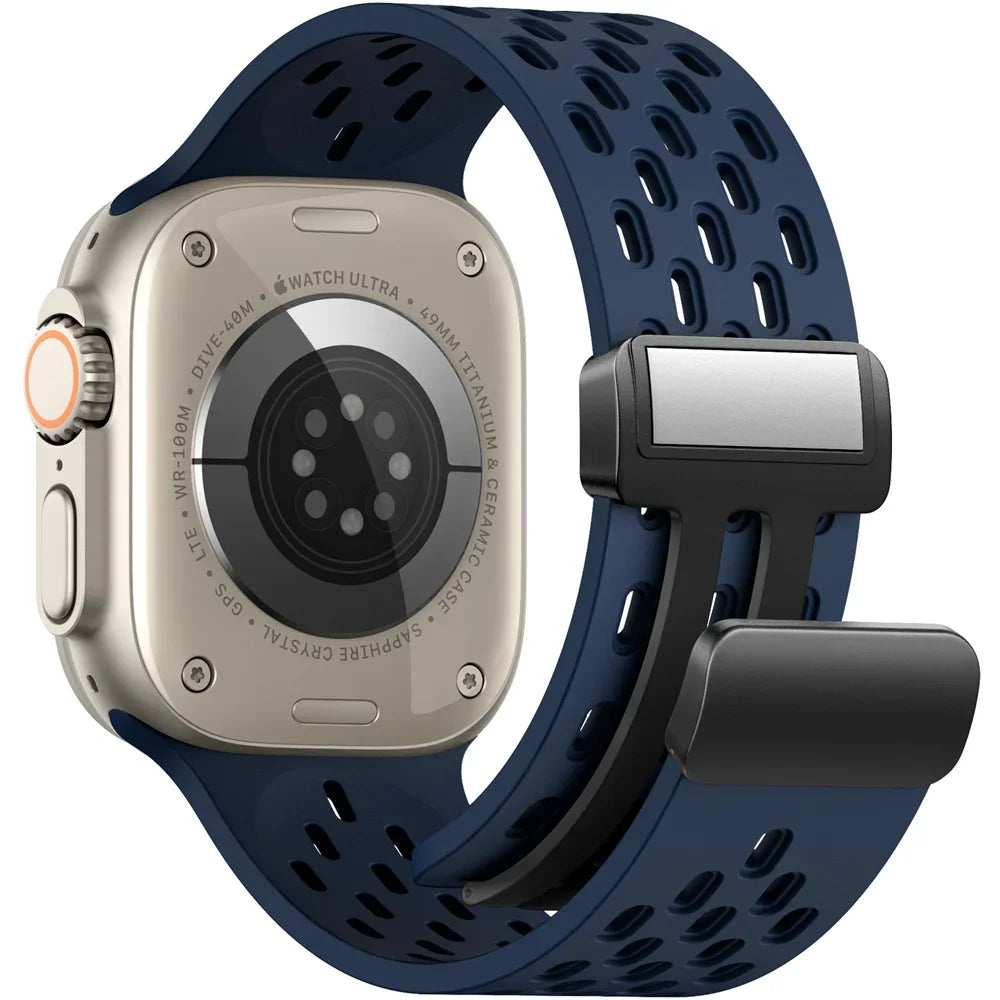 Magnetic band For Apple Watch Ultra 2 band 49mm 44mm 45mm 40mm 41mm 42mm 46mm 45mm Silicone band Apple Watch Series 10 9 7 8 SE 6 5